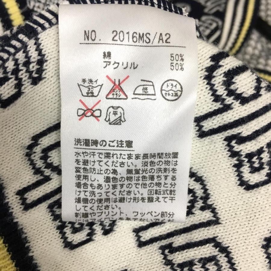 ☆20%OFF価格☆and per se アンパスィ ニットベスト ネイビー×白 総柄