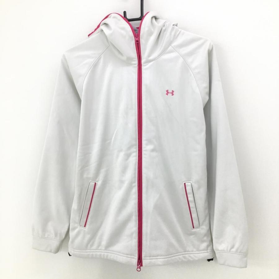 UNDER ARMOUR（アンダーアーマー） パーカーブルゾン 白×ピンク 裏地