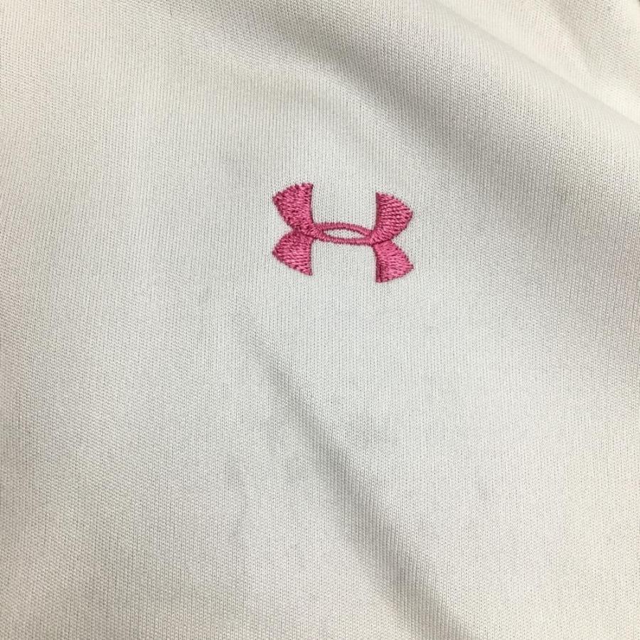 UNDER ARMOUR（アンダーアーマー） パーカーブルゾン 白×ピンク 裏地