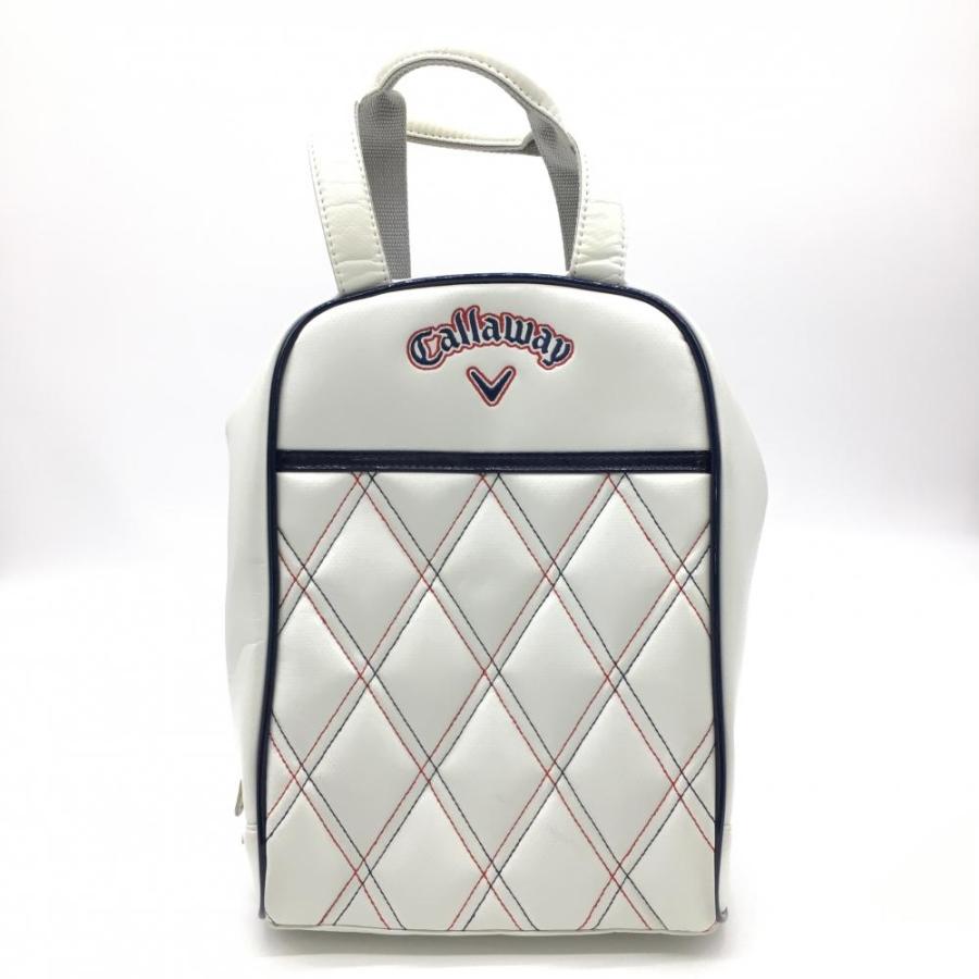 Callaway（キャロウェイ） シューズケース 白×ネイビー トリコロール