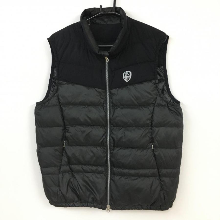 アダバット adabat メンズ ゴルフウェア ダウンジャケットベスト 2way 20%OFF価格／adabat アダバット ダウンベスト 黒 ダブルジップ ダウン