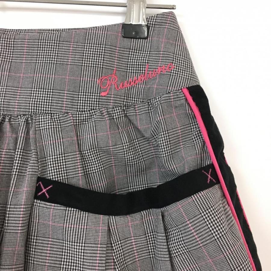 Russeluno（ラッセルノ） バルーンスカート 黒×白×ピンク チェック