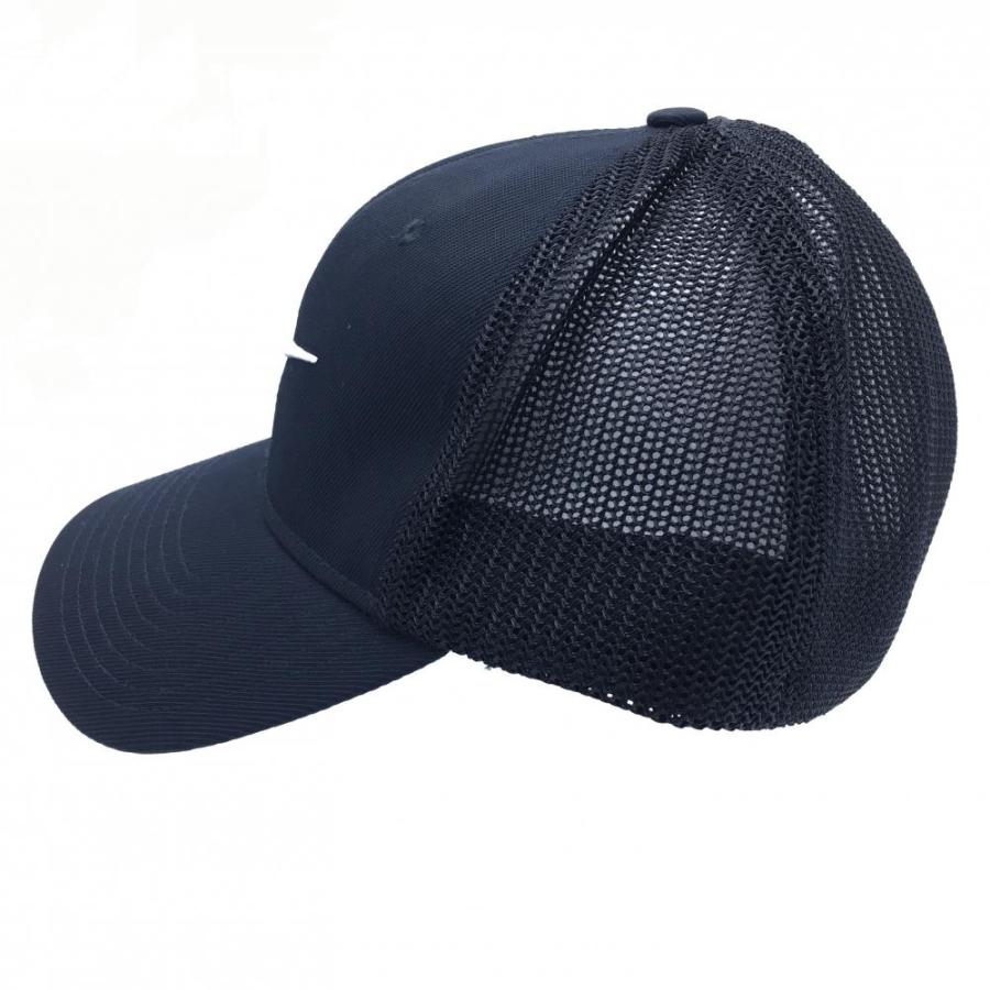 超美品)NIKE ナイキゴルフ メッシュキャップ 黒×白 シンプル ロゴ