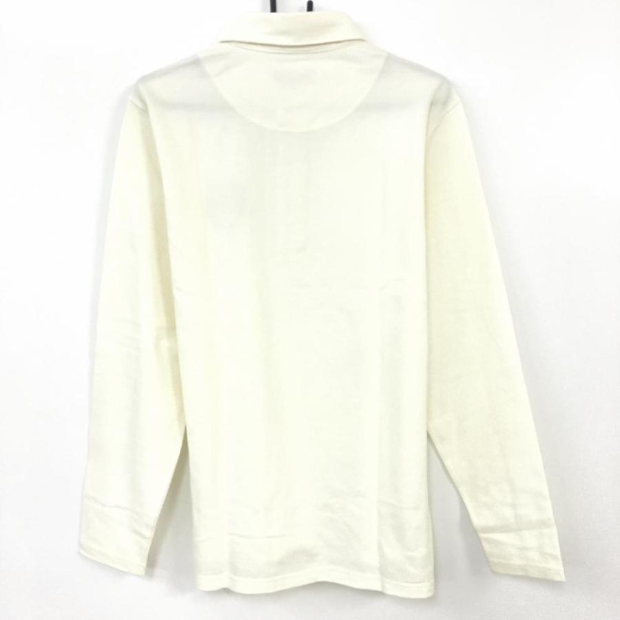 23区 ゴルフ長袖ポロシャツ 15%OFF価格／(新品)23区 23区ゴルフ 長袖ポロシャツ 白×ネイビー
