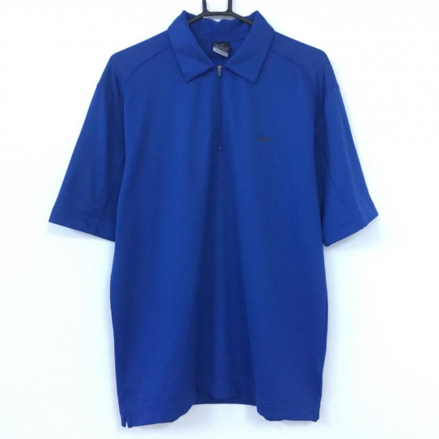 NIKE（ナイキ） 半袖ポロシャツ ブルー 織生地 SPHERE DRY ハーフ 