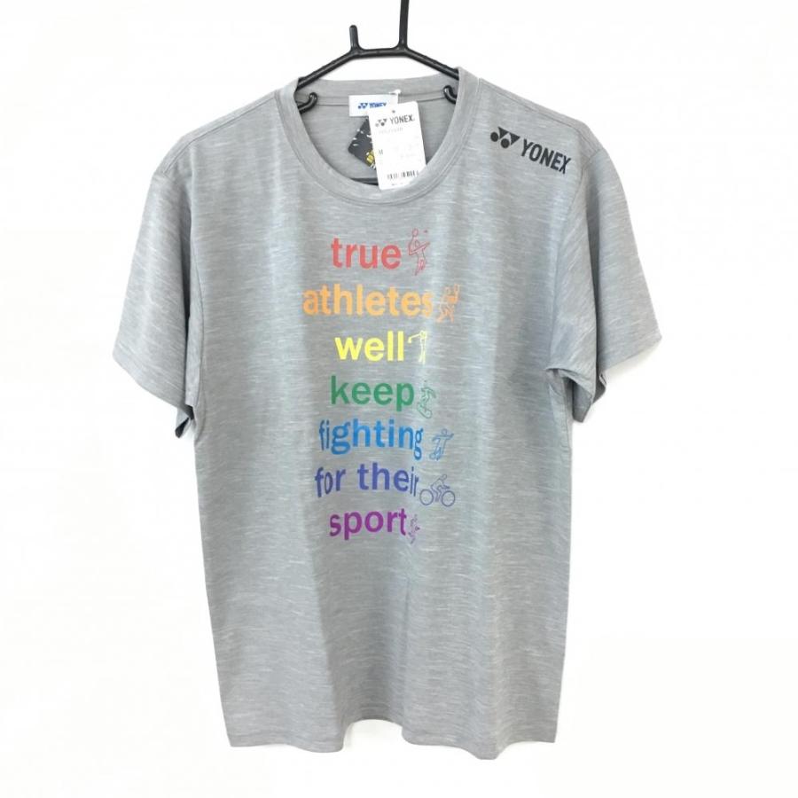 30%OFF価格 (新品)YONEX ヨネックス 半袖Tシャツ 杢グレー×マルチ