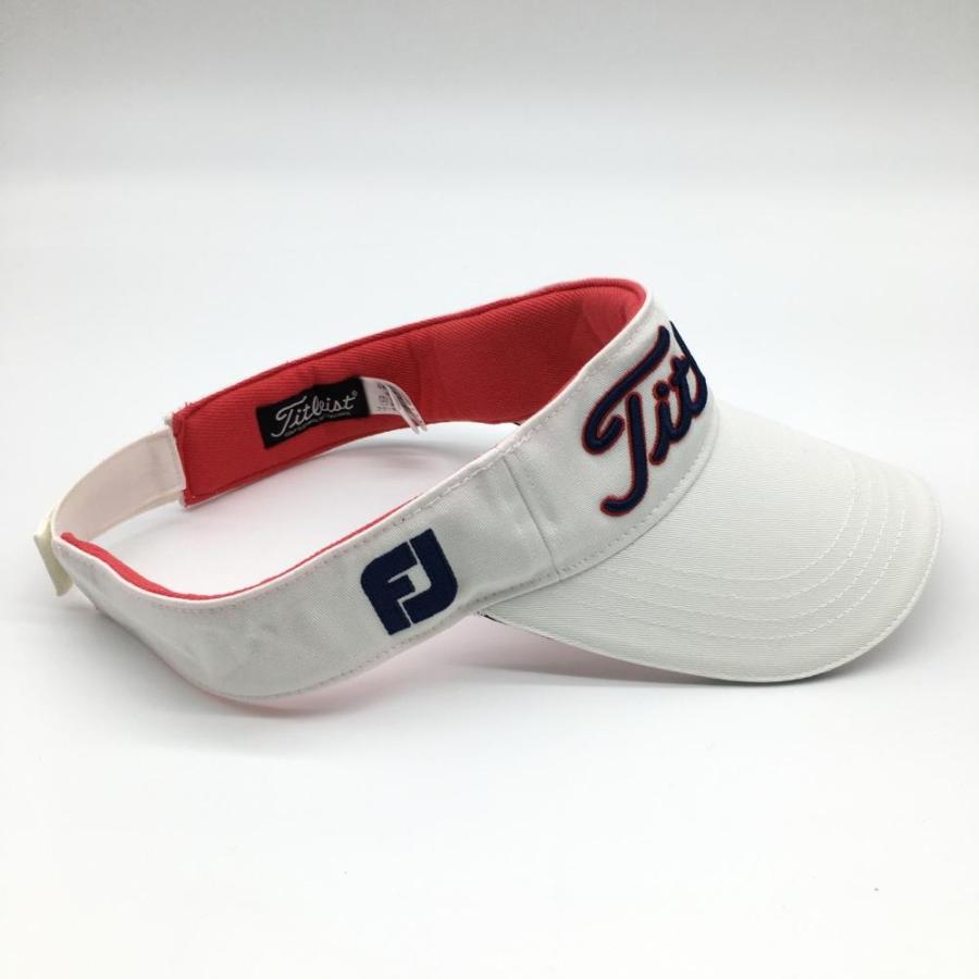15%OFF価格／【美品】TITLEIST タイトリスト サンバイザー 白×ネイビー