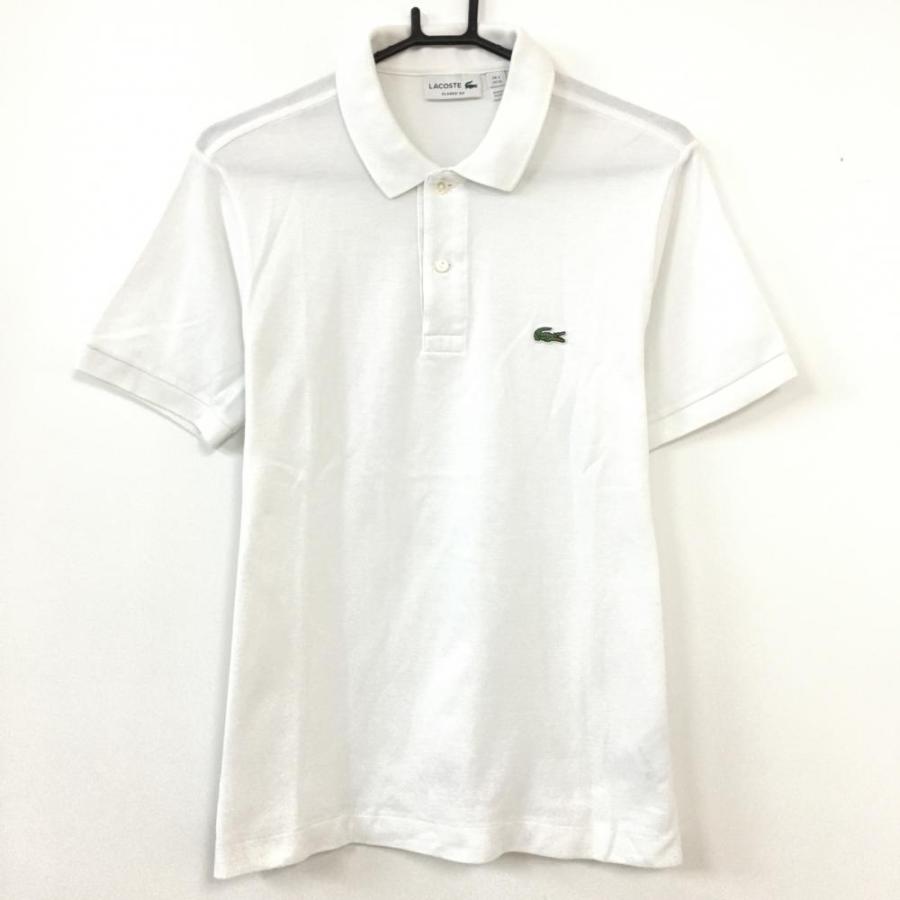 LACOSTE CLUB GOLF ポロシャツ 半袖 白 60%OFF価格／Lacoste ラコステ 半袖ポロシャツ 白 CLASSIC FIT
