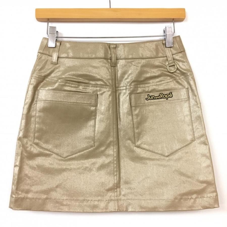 50%OFF価格／(新品)JUN＆ROPE ジュンアンドロペ スカート ゴールド