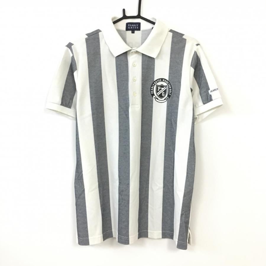 ☆20%OFF価格☆PEARLY GATES パーリーゲイツ 半袖ポロシャツ 白×グレー