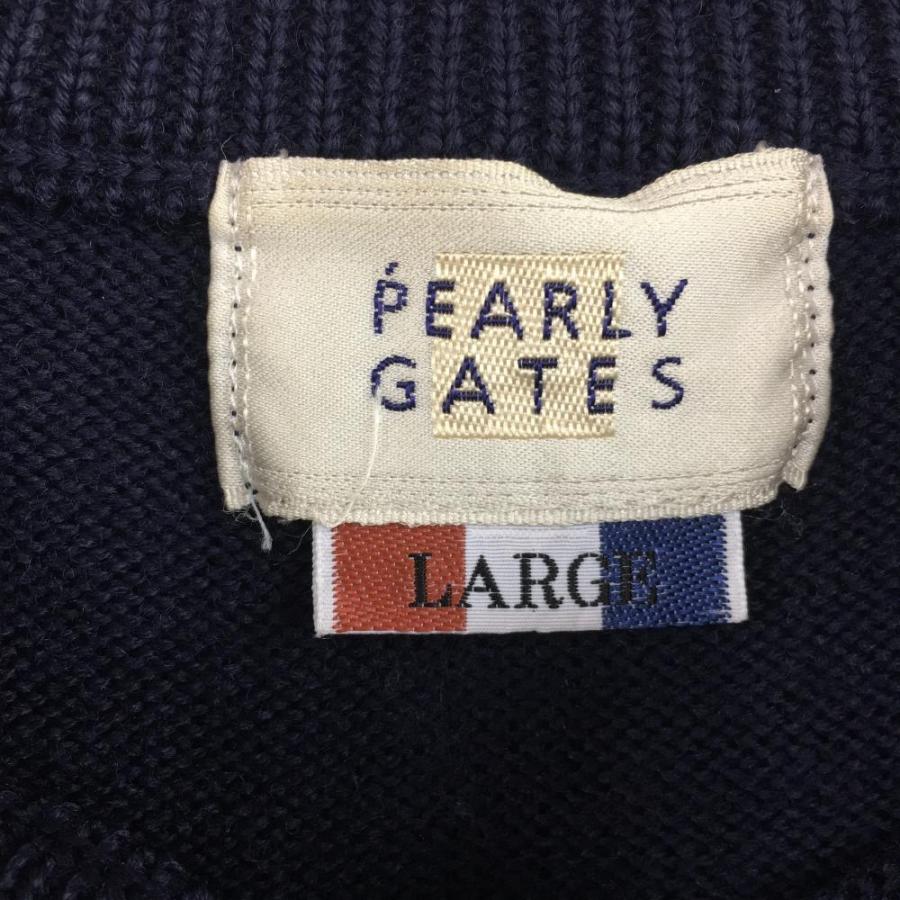 PEARLY GATES（パーリーゲイツ） 長袖ニットセーター ネイビー