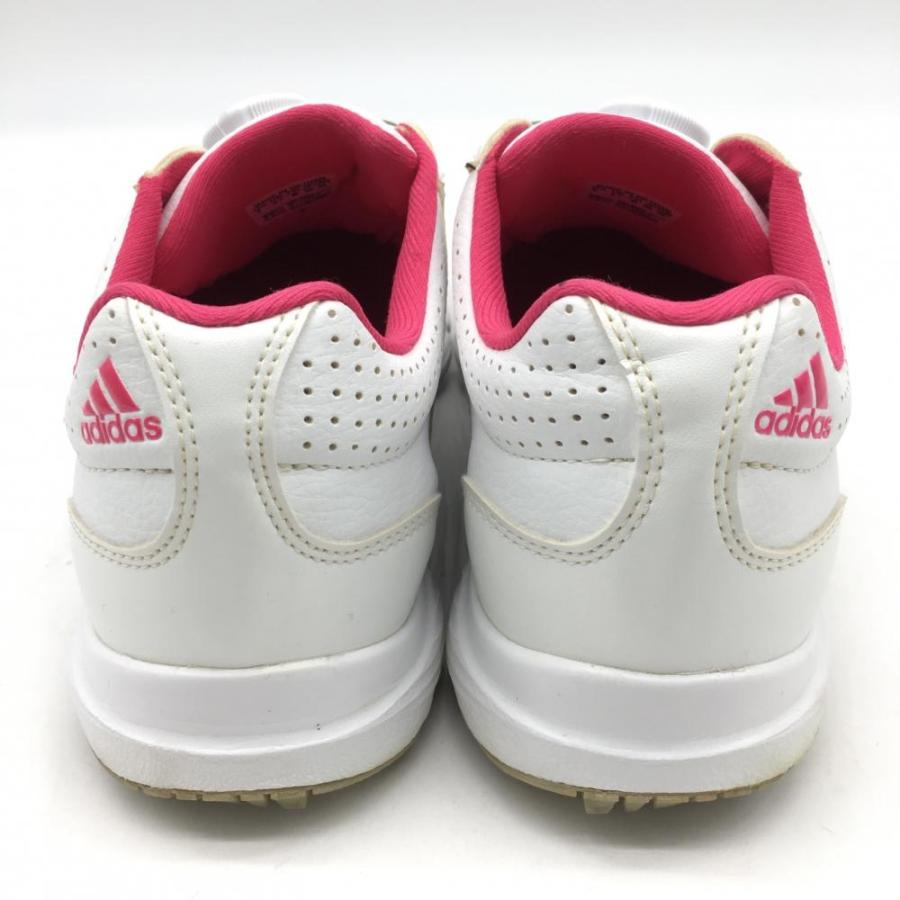 新品■【アディダス 】レディース　ゴルフシューズ　24.5 ボア　ホワイト adidas（アディダス） ゴルフシューズ 白×ピンク ボア boa F33310