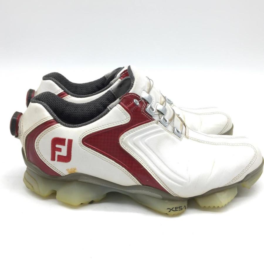FootJoy BOAシステム ゴルフシューズ ホワイト/レッド フットジョイ ゴルフシューズ 白×レッド 56005J ボア BOA メンズ 26.5