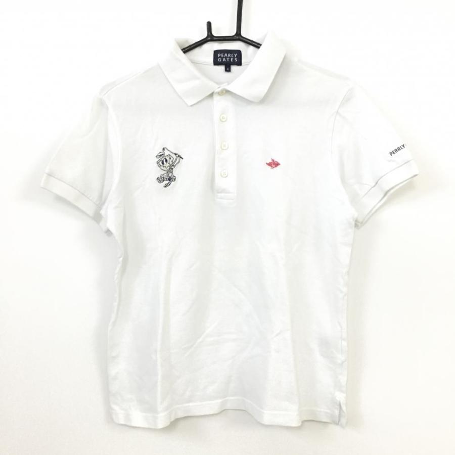 パーリーゲイツ　新品　7号 シロ　半袖シャツ 70%OFF価格／PEARLY GATES パーリーゲイツ 半袖ポロシャツ 白 スポンジ