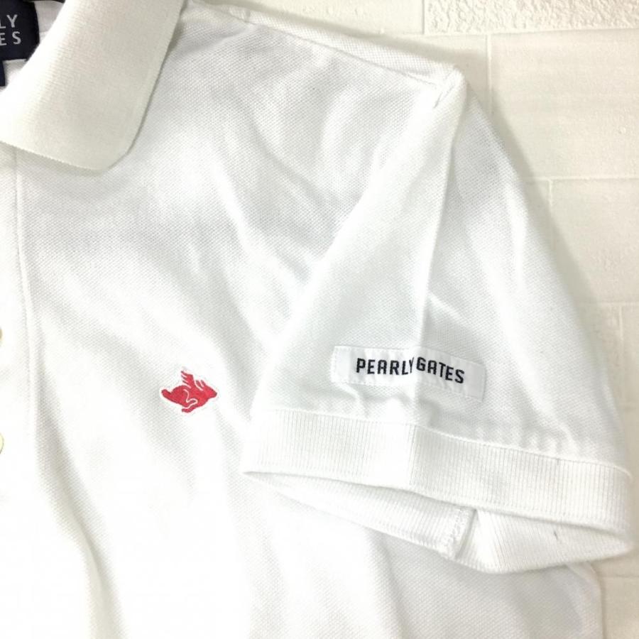 70%OFF価格／PEARLY GATES パーリーゲイツ 半袖ポロシャツ 白 スポンジ