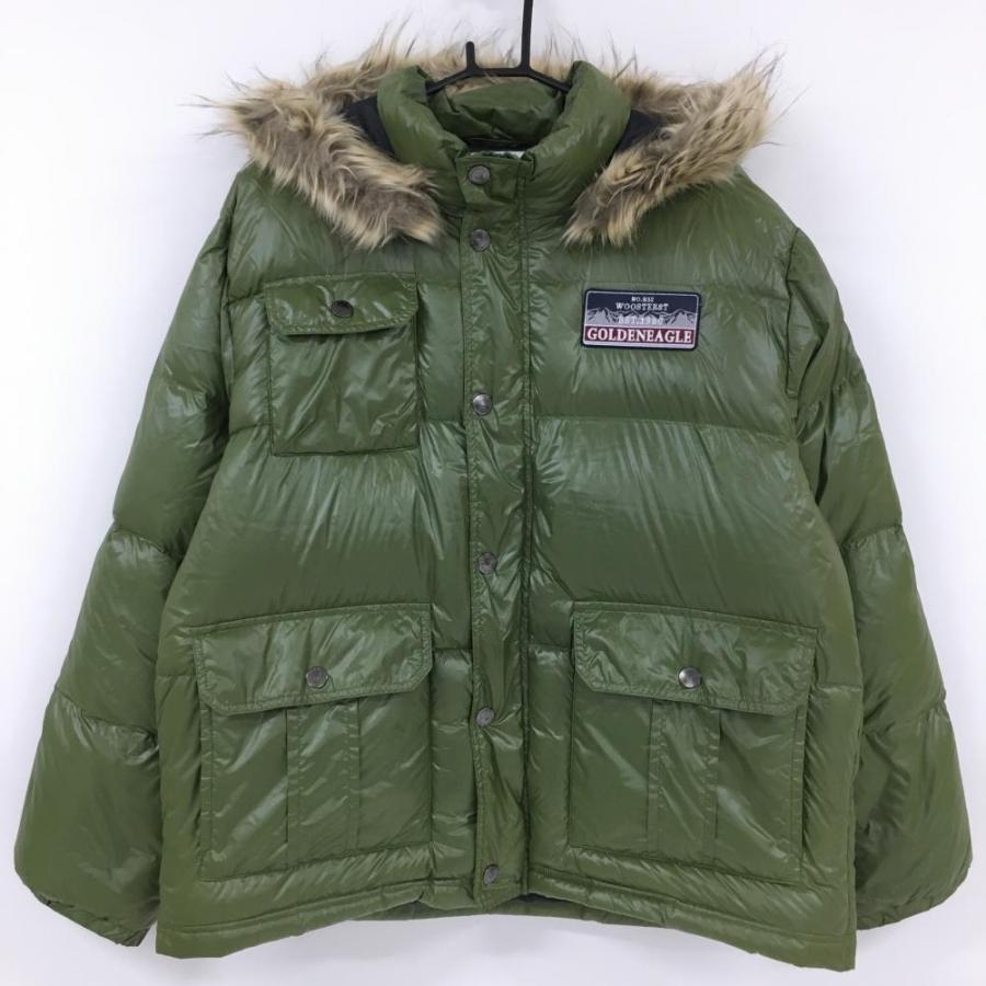 NFL Eagles ナイロン ダウン ジャケット ゴールデンイーグル ナイロンダウンジャケット グリーン 2WAYフード