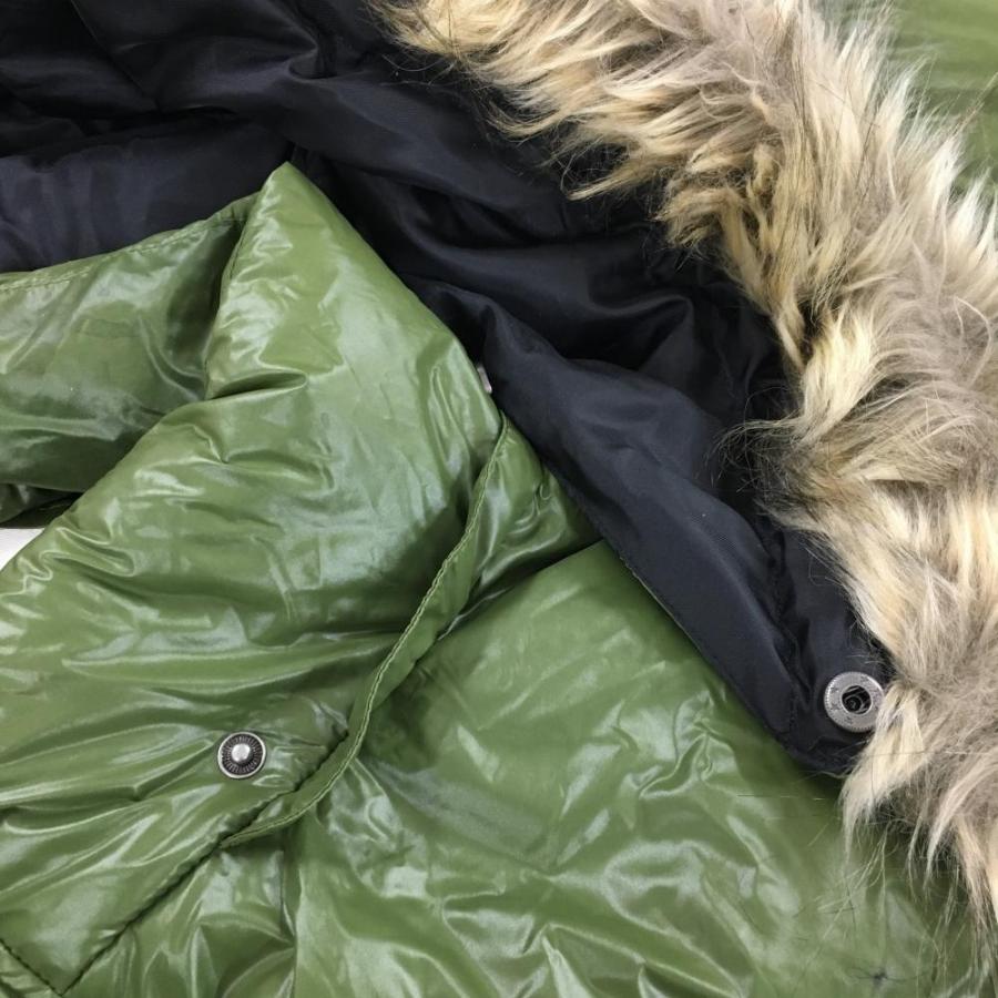 ゴールデンイーグル ナイロンダウンジャケット グリーン 2WAYフード