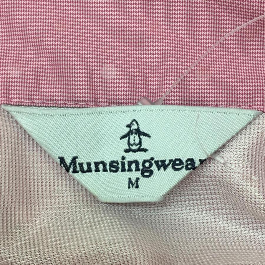 マンシングウェア ロングベスト ピンク ダブルジップ ラインストーン  