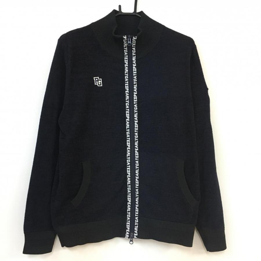 超美品】PEARLY GATES パーリーゲイツ フリースブルゾン ネイビー×白 