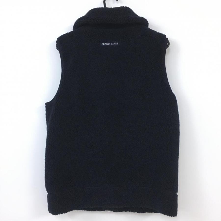10%OFF価格／PEARLY GATES パーリーゲイツ ボアベスト ネイビー×白 