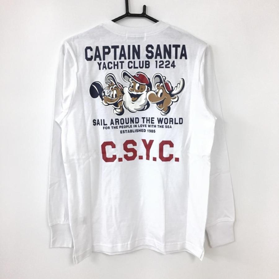 超美品】Captain Santa キャプテンサンタ 長袖Tシャツ 白 バック  