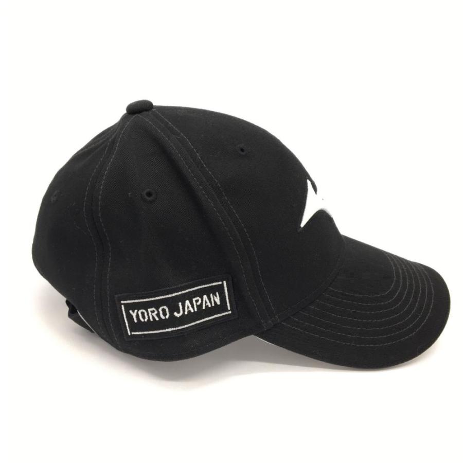 35%OFF価格／(美品)MIZUNO ミズノ キャップ 黒×白 YORO JAPAN ロゴ