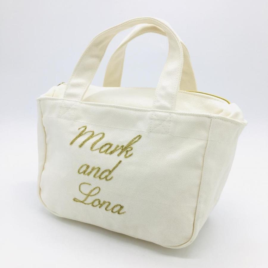 MARK＆LONA マークアンドロナ カートバッグ キナリ×ゴールド ロゴ 