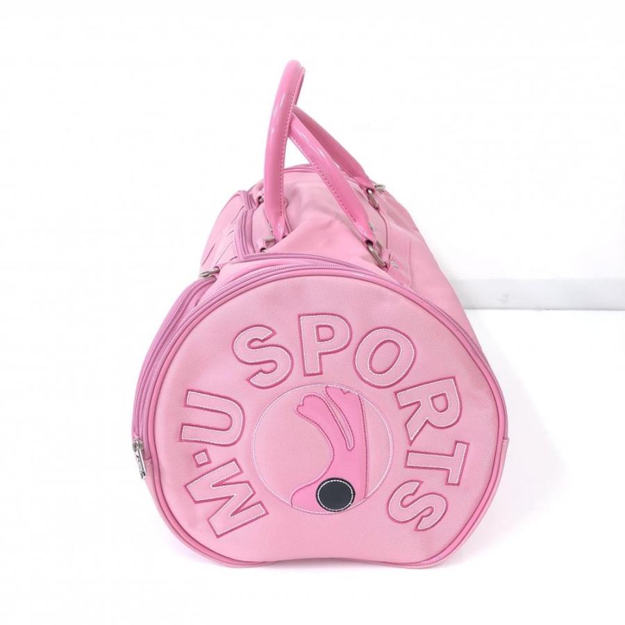 M-U SPORTS ピンク ボストンバッグ ゴルフバック ☆10%OFF価格☆M・U SPORTS MUスポーツ 2WAYボストンバッグ ピンク 外