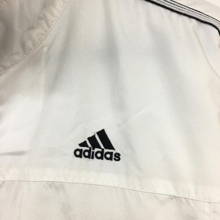 adidas（アディダス） ジャケット 白×黒 裏一部メッシュ 袖ライン
