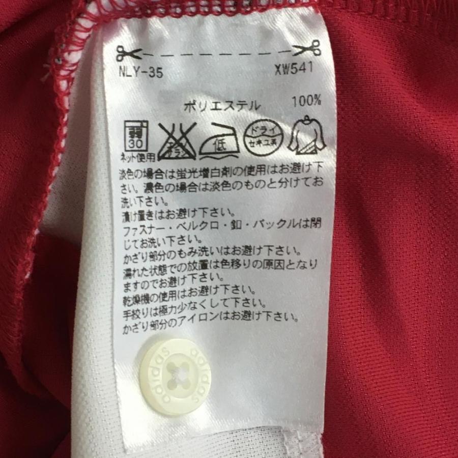 50%OFF価格／adidas アディダス 半袖ポロワンピース ピンクレッド×白