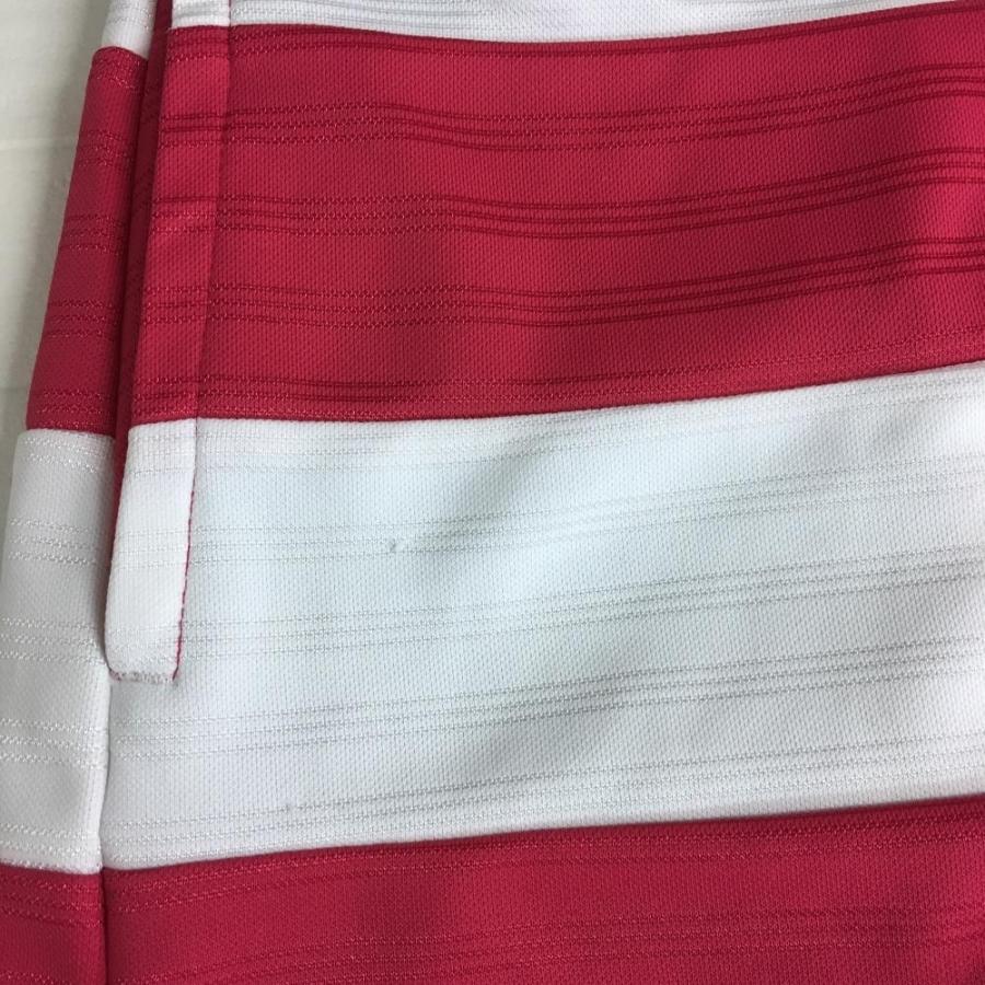 50%OFF価格／adidas アディダス 半袖ポロワンピース ピンクレッド×白