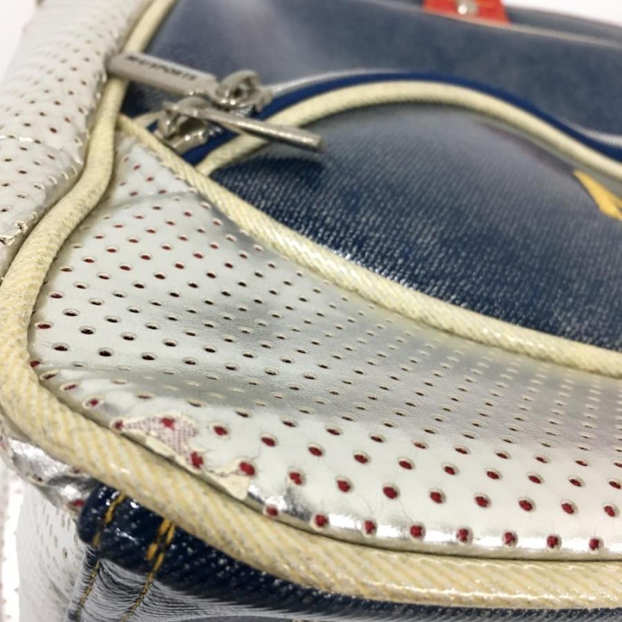 M・U SPORTS MUスポーツ ボストンバッグ ネイビー×レッド ショルダー