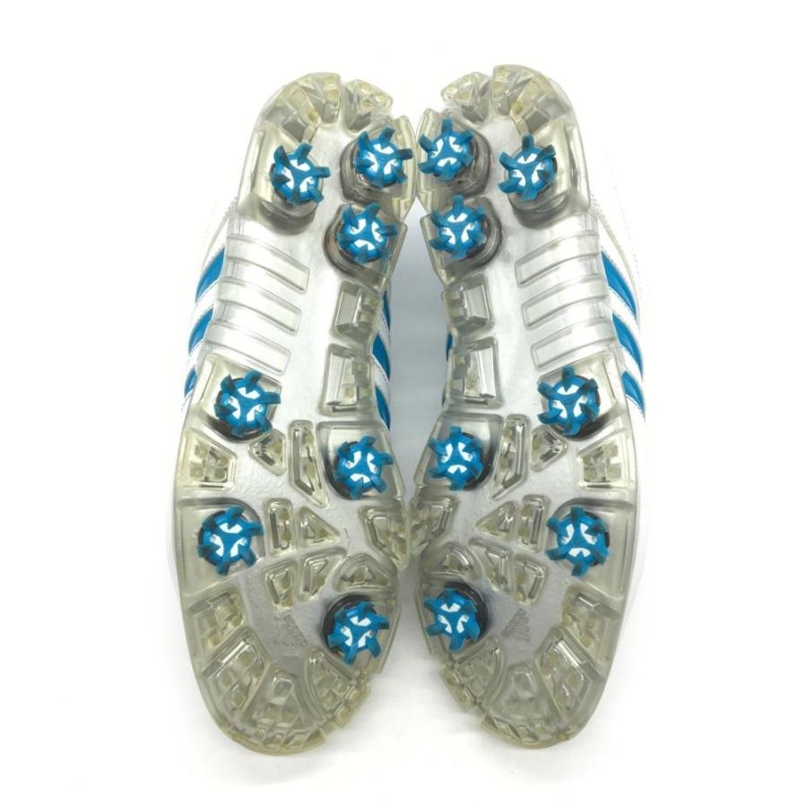 20%OFF価格／adidas アディダス ゴルフシューズ 白×ライトブルー BOA