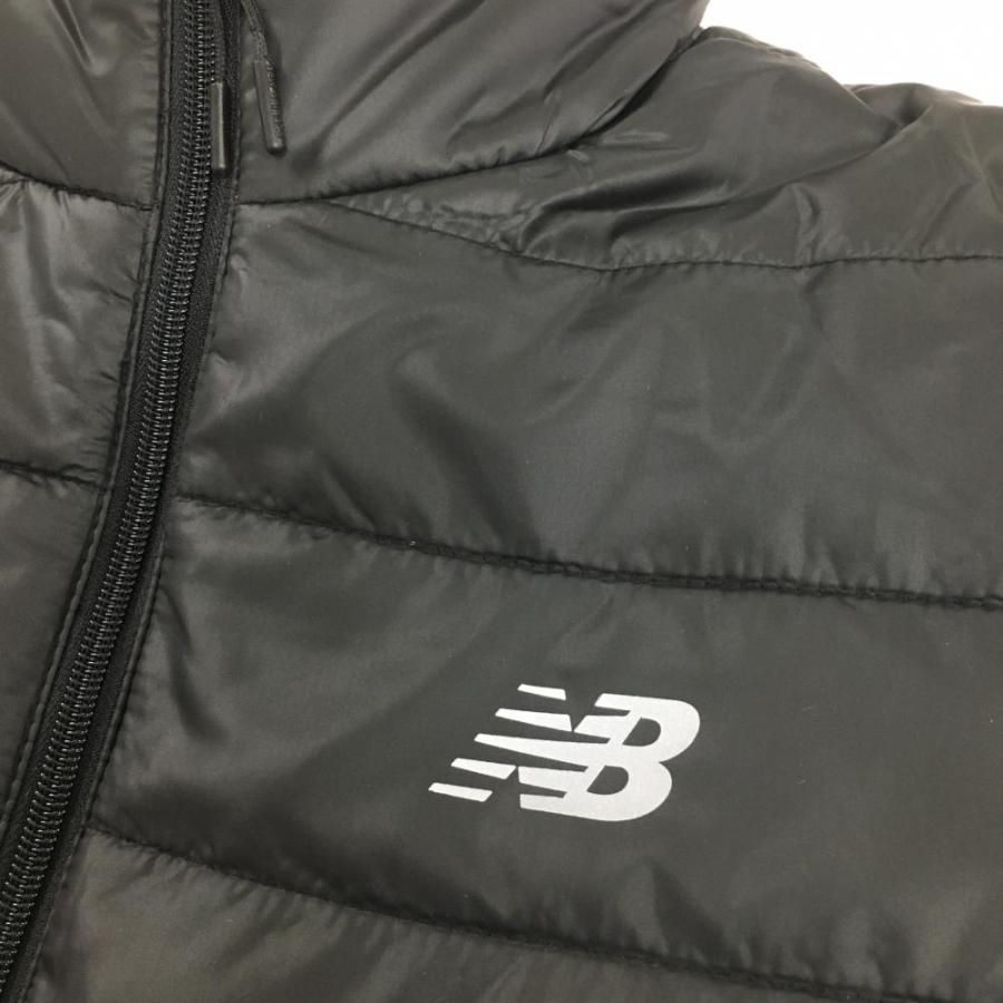 New Balance ニューバランス 中綿ジャケット 黒 シンプル ロゴプリント