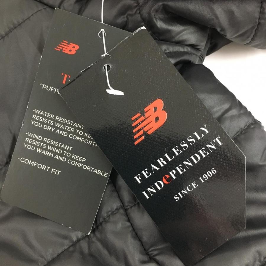 New Balance ニューバランス 中綿ジャケット 黒 シンプル ロゴプリント