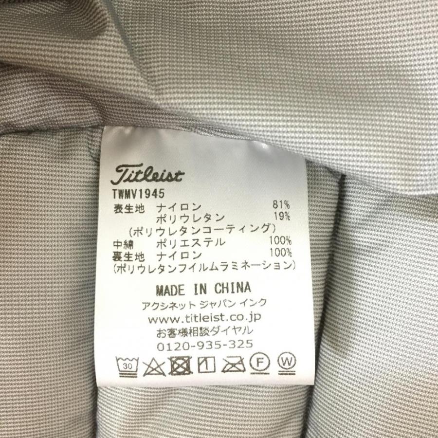 TITLEIST タイトリスト 中綿ベスト 白×ネイビー ロゴプリント ダブル