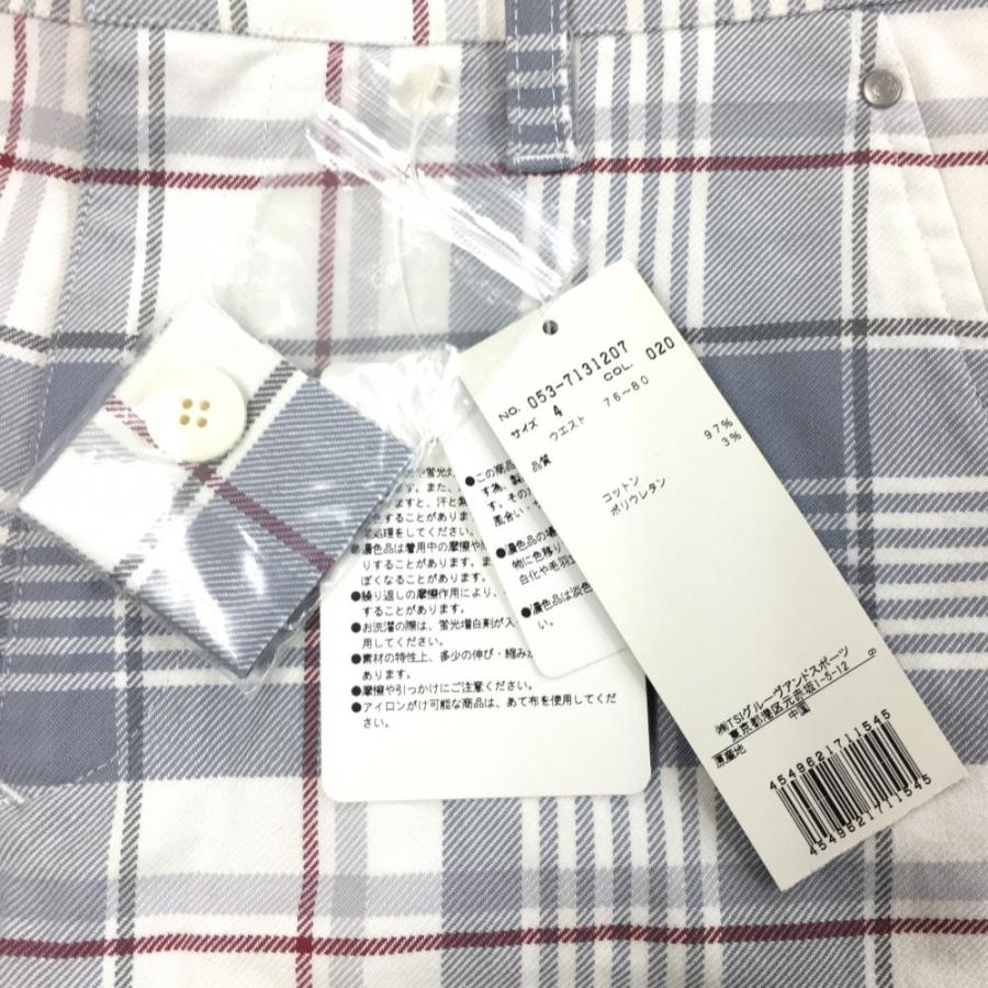 PEARLY GATES（パーリーゲイツ） パンツ グレー×白 チェック 総柄 新品