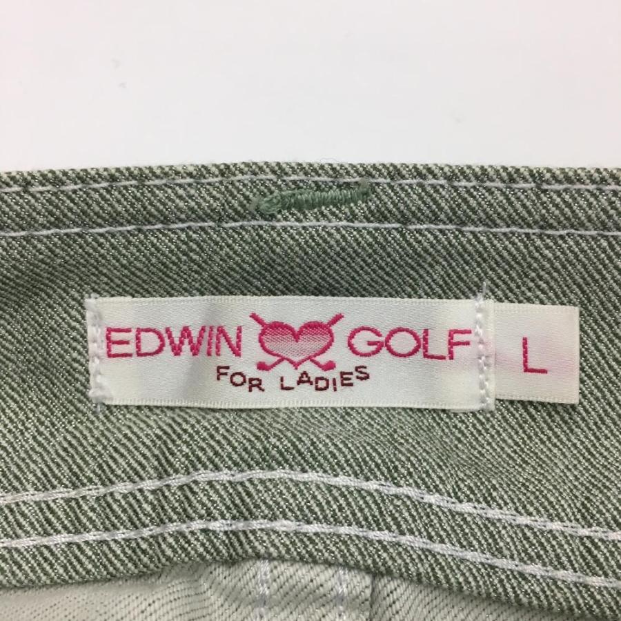 EDWIN（エドウィン） スカート ライトグリーン系 ラメ プリントロゴ