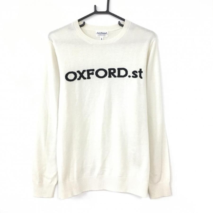 50%OFF価格／(美品)Jack Bunny ジャックバニー セーター 白×黒 ロゴ