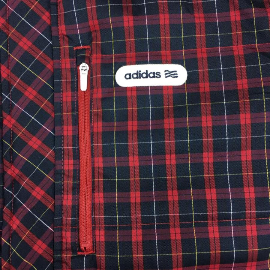 adidas（アディダス） 2way中綿ジャケットブルゾン ネイビー×レッド 