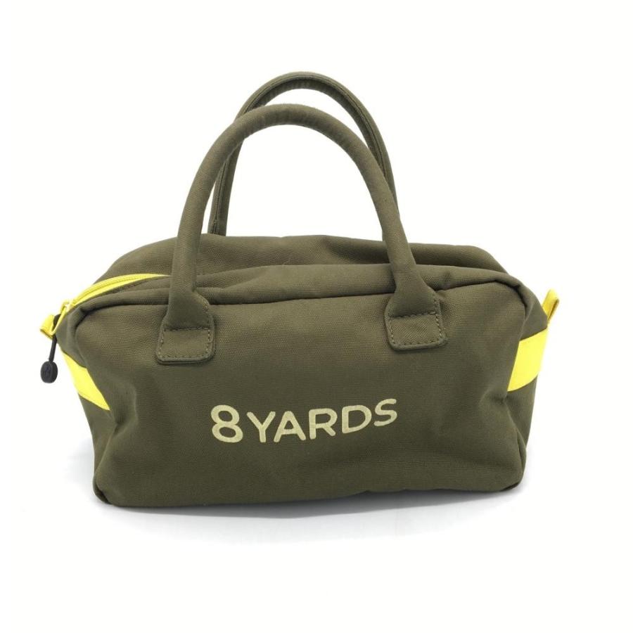 8YARDS ハチヤーズ カートバッグ カーキ×イエロー 内外ポケット ゴルフ