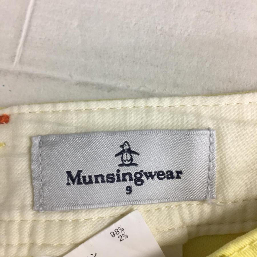 Munsingwear マンシングウェア パンツ イエロー 無地 ロゴ刺しゅう