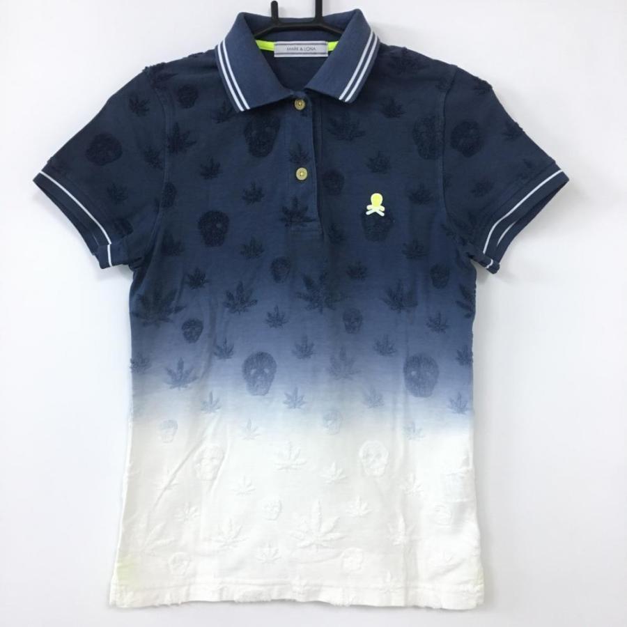 60%OFF価格／MARK＆LONA マークアンドロナ 半袖ポロシャツ ネイビー×白
