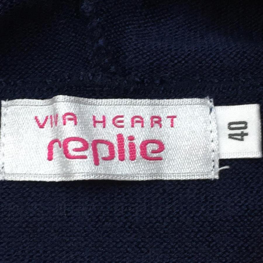 VIVA HEART ビバハート ニットパーカー ネイビー×オレンジ 前身 VIVA HEART ビバハート ニットパーカー ネイビー×オレンジ 前身