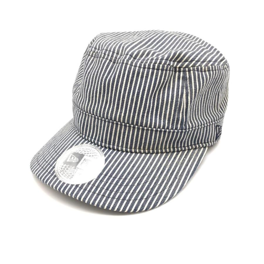 NEW ERA（ニューエラ） ワークキャップ ネイビー系×白 ストライプ 総柄