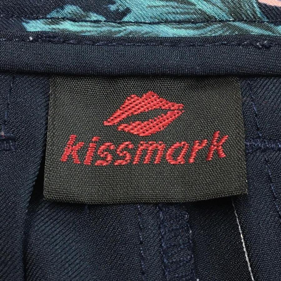 キスマーク スカート ネイビー×グリーン リーフ柄 レディース ゴルフウェア Kissmark （美品） ／70%OFF価格 :1-240001081763:レオナード  通販 