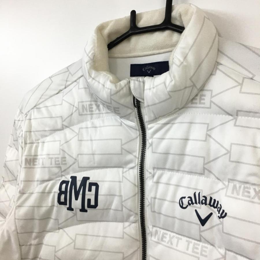 40%OFF価格／Callaway キャロウェイ 中綿ジャケット 白×グレー 矢印柄
