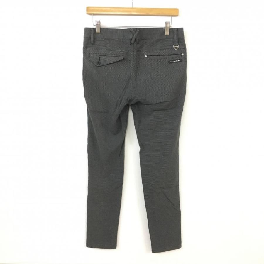 30%OFF価格／St ANDREWS セントアンドリュース パンツ 黒×グレー 総柄