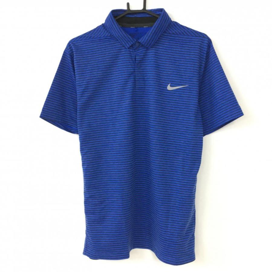 超美品)NIKE ナイキゴルフ 半袖ポロシャツ ブルー×ネイビー 超美品)NIKE ナイキゴルフ 半袖ポロシャツ ブルー×ネイビー