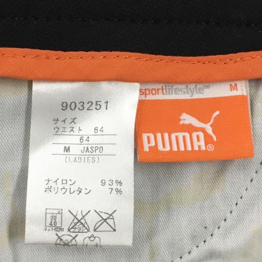 プーマ スカート 黒×ピンク 裏起毛 ロゴ刺しゅう レディース M ゴルフウェア PUMA（超美品）／35%OFF価格｜reonard｜04